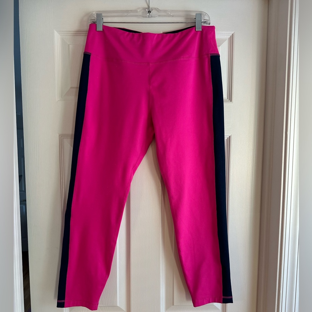 Vineyard Vines Vibrant Pink and Navy Women’s Athletic  Leggings